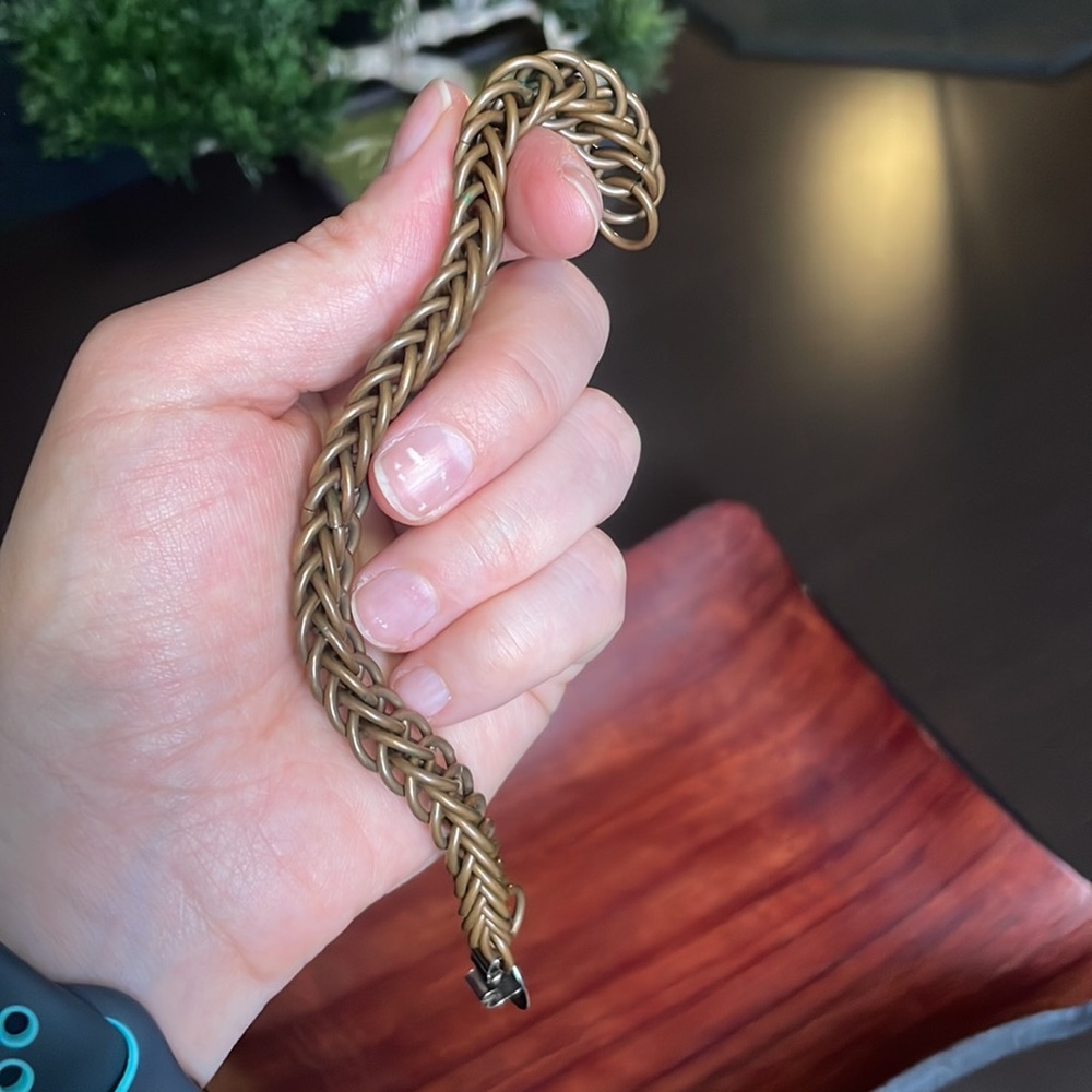 Handcrafted Brass Or Bronze Chain link Metal Handmade Bracelet